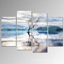 Water Lake Landscape Canvas Wall Art/abstract Tree Reflection Canvas Print/snow Mountain Wall Art Framed